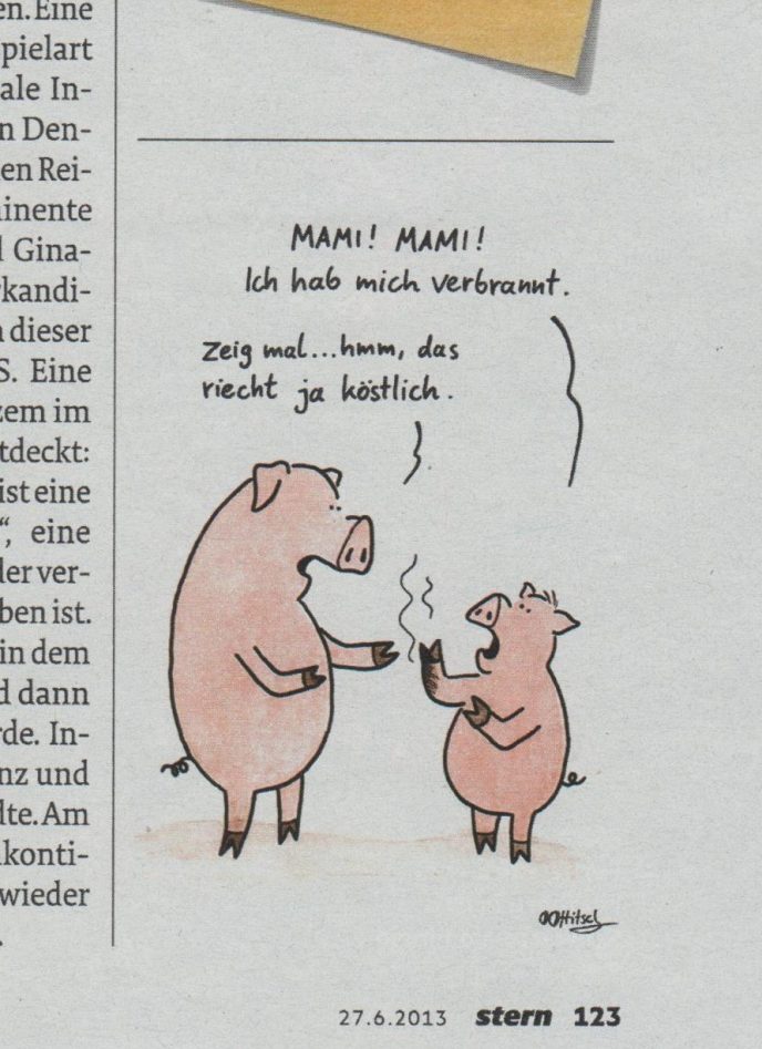 Stern Erster Cartoon